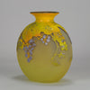 Emile Gallé Art Nouveau Glass Vase -  Raisins Soufflé Vase 