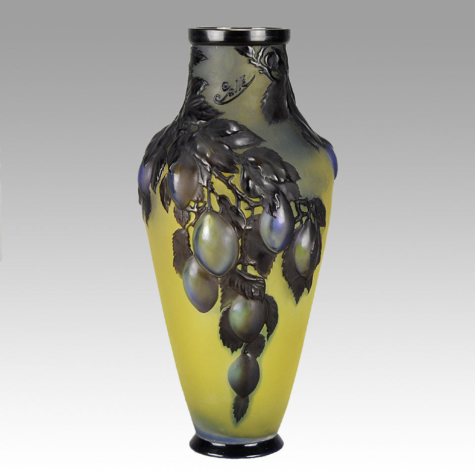 Plum Soufflé Vase by Gallé