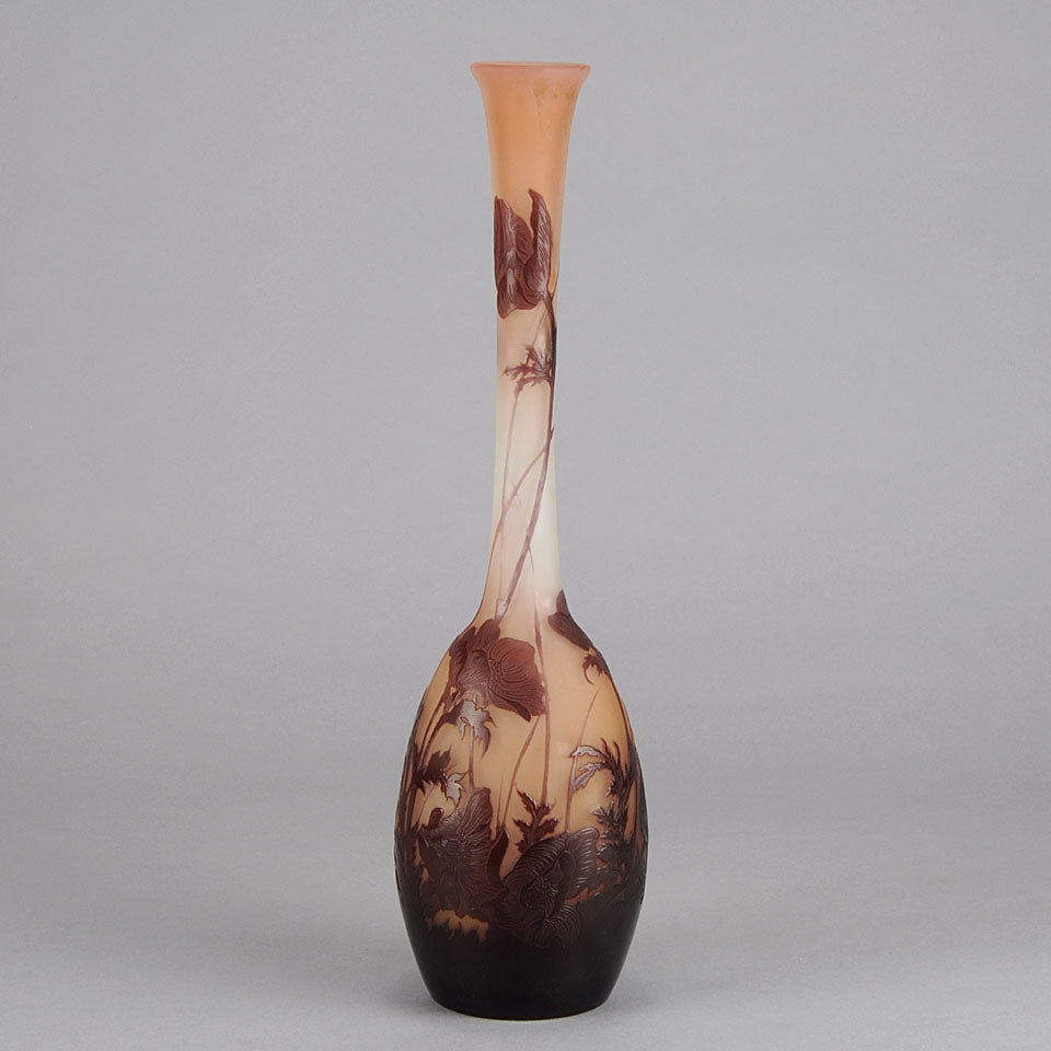 Tall Slender Vase by Gallé