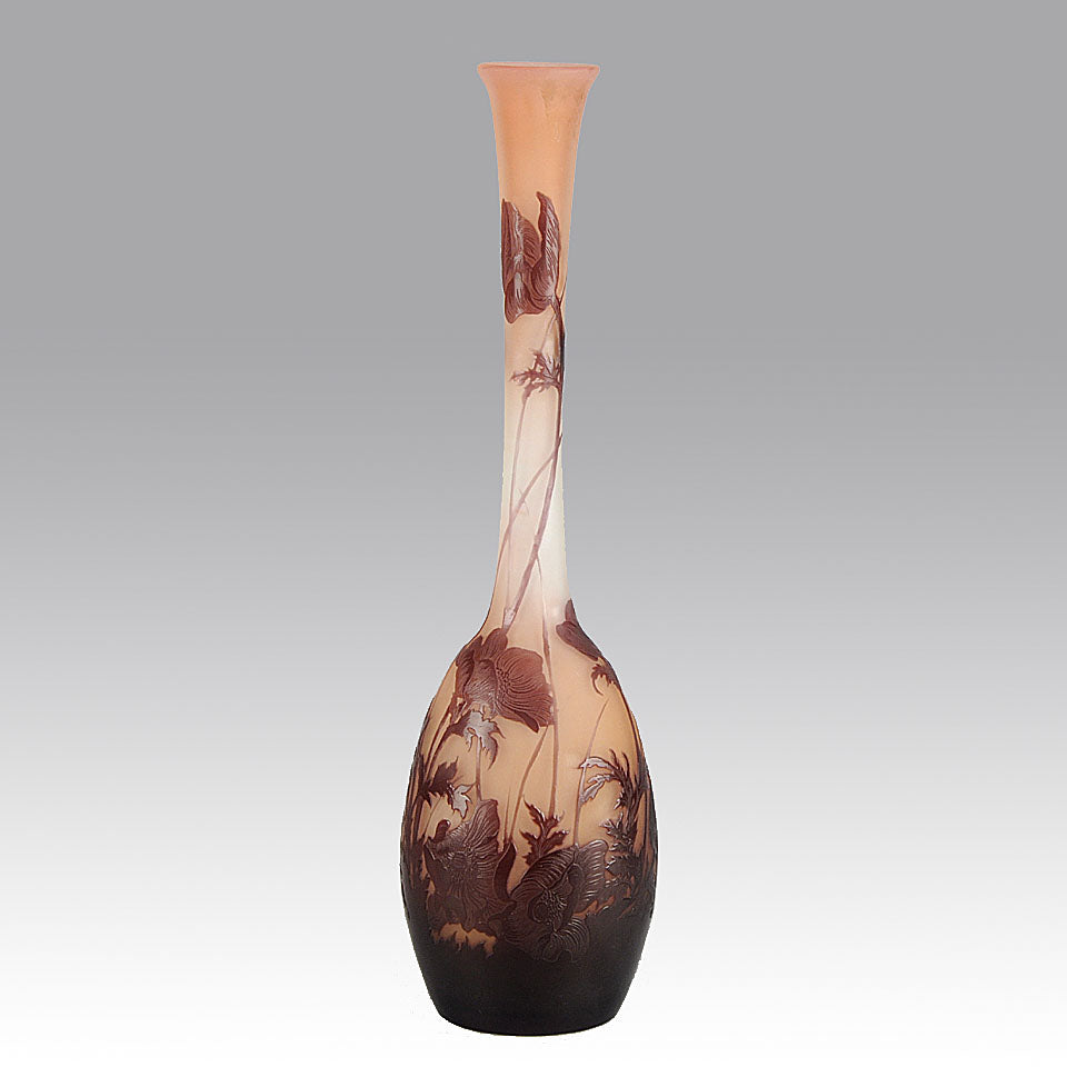 Tall Slender Vase by Gallé