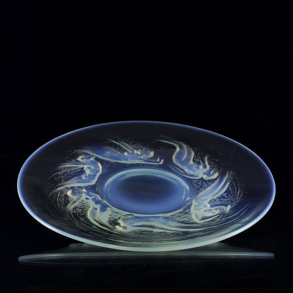 Art Deco Glass - Lalique Plate - Ondines - Lalique for sale - Lalique Glass for sale - Rene Lalique Glass - Hickmet Fine Arts