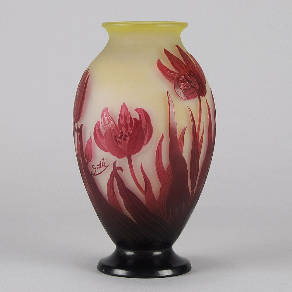 Emile Gallé - Art Nouveau Glass - Tulip Vase - Hickmet Fine Arts