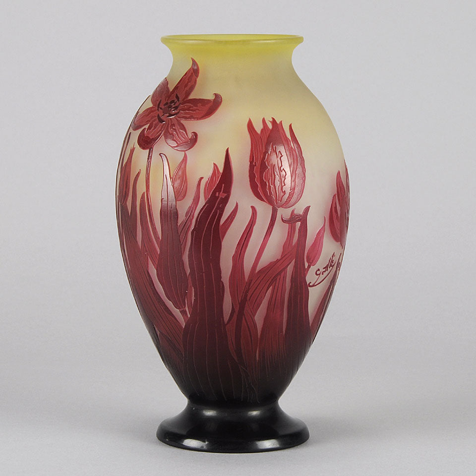 Emile Gallé - Art Nouveau Glass - Tulip Vase - Hickmet Fine Arts