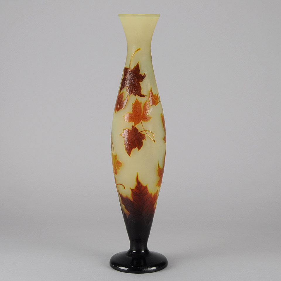 Emile Gallé, Red Leaf Vase