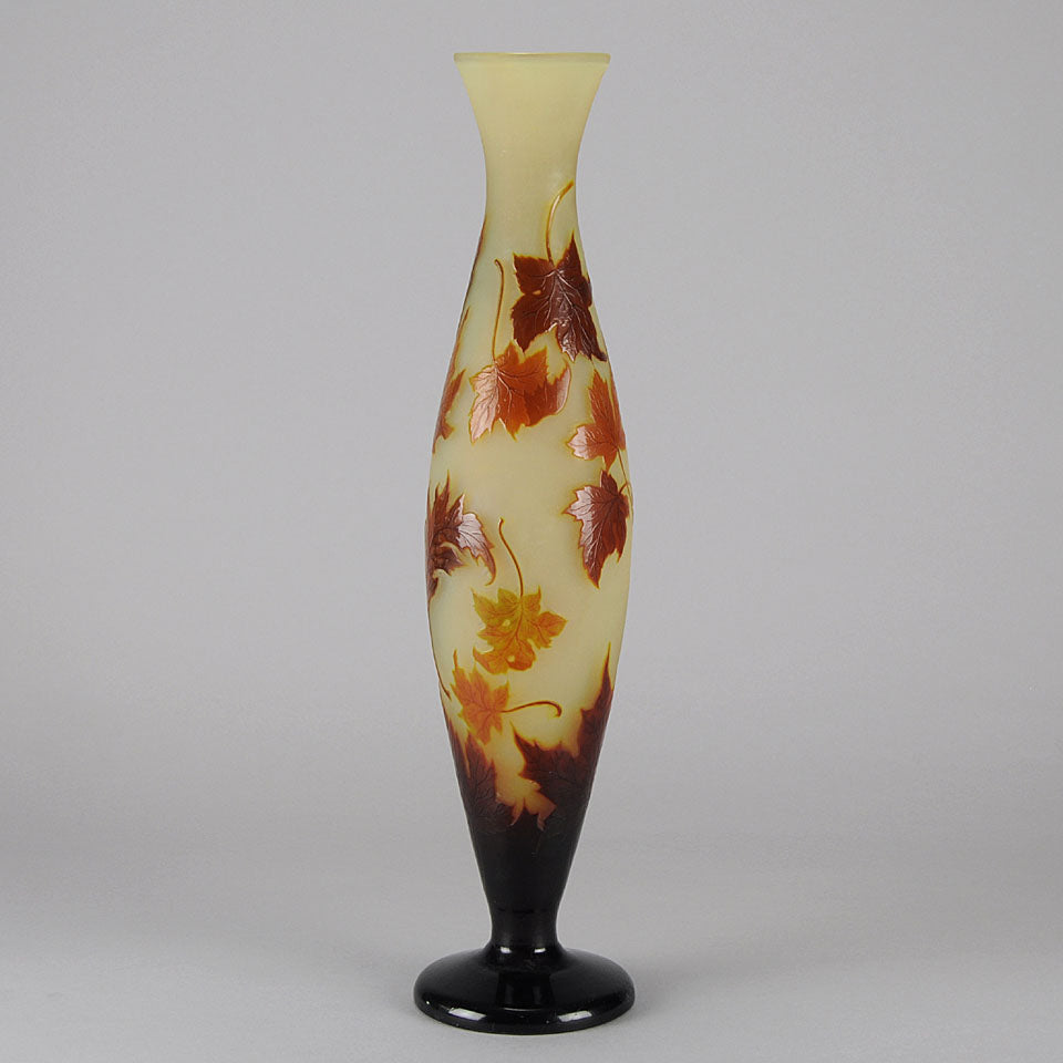 Emile Gallé, Red Leaf Vase
