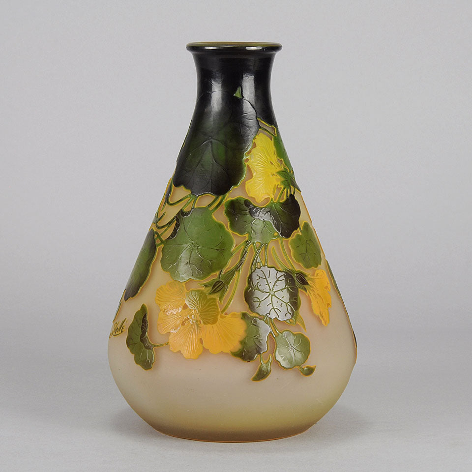 Yellow Flower Vase by Gallé