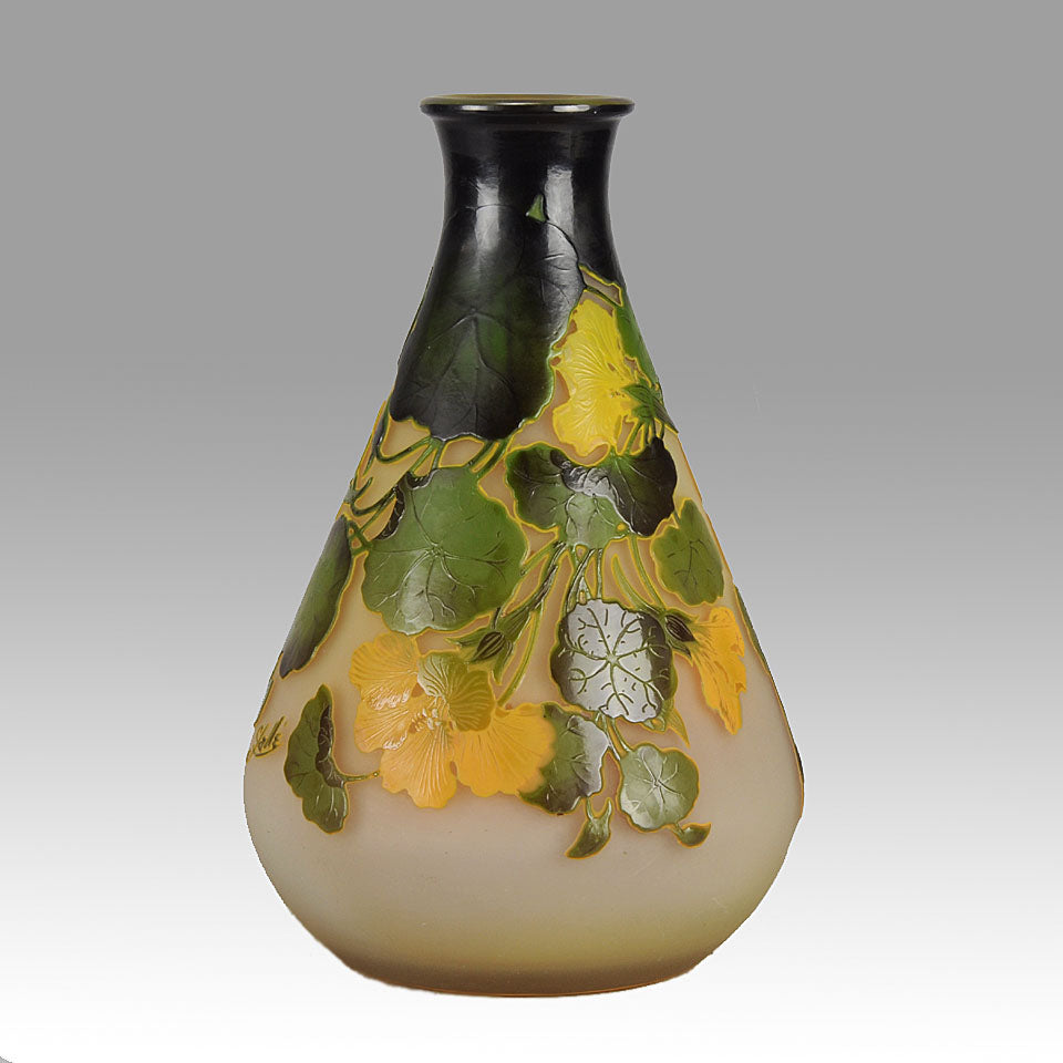 Yellow Flower Vase by Gallé