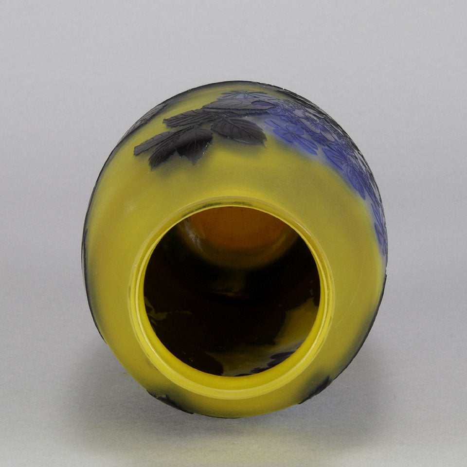 Emile Gallé, Blue Flower Vase