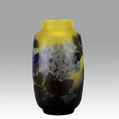 Emile Gallé, Blue Flower Vase