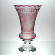 Czech Glass Mucha Vase