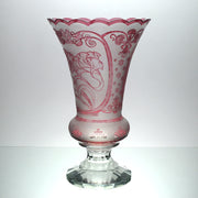 Czech Glass Mucha Vase