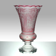 Czech Glass Mucha Vase