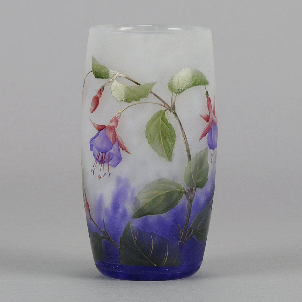 Fuschia Cameo Vase by Daum Freres