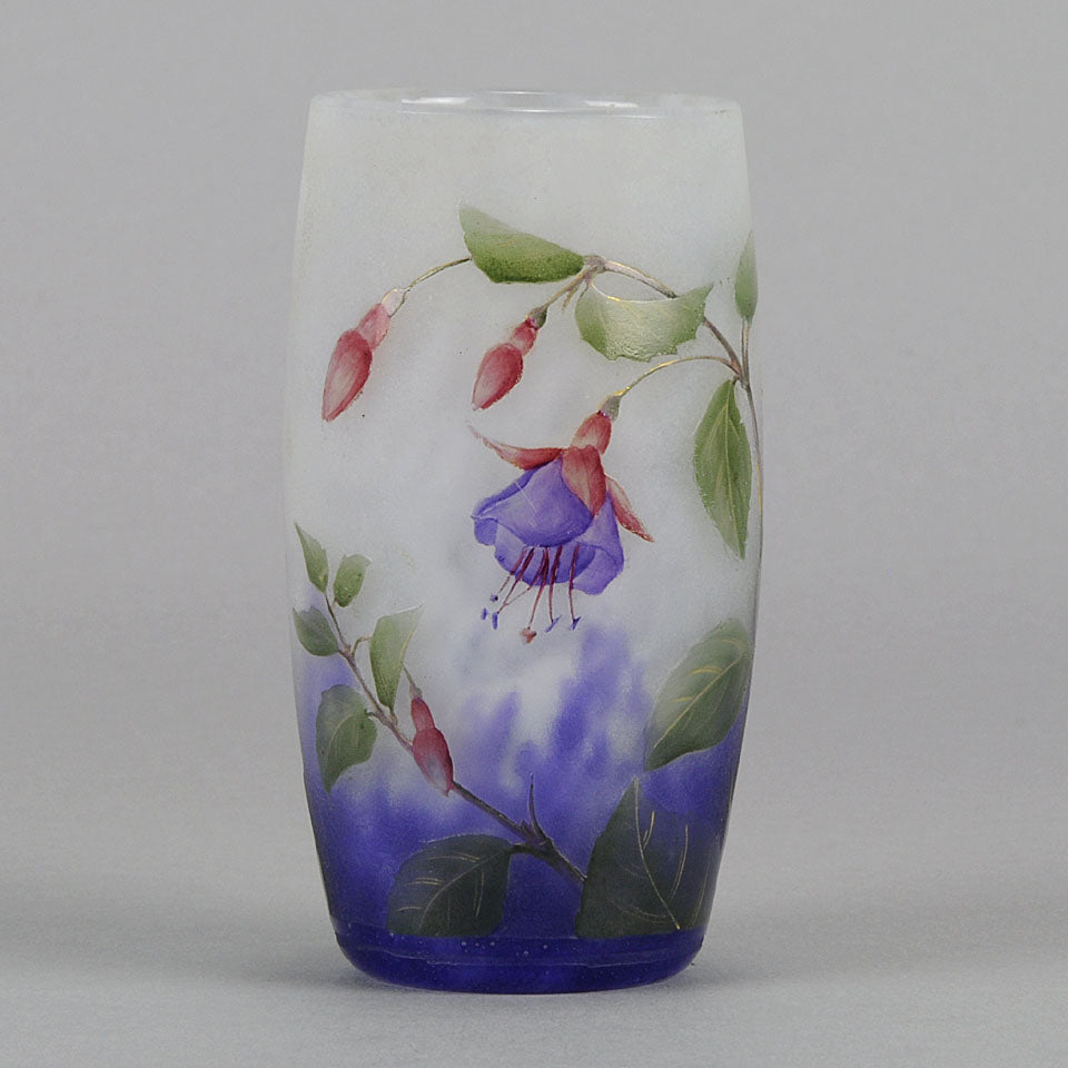 Fuschia Cameo Vase by Daum Freres