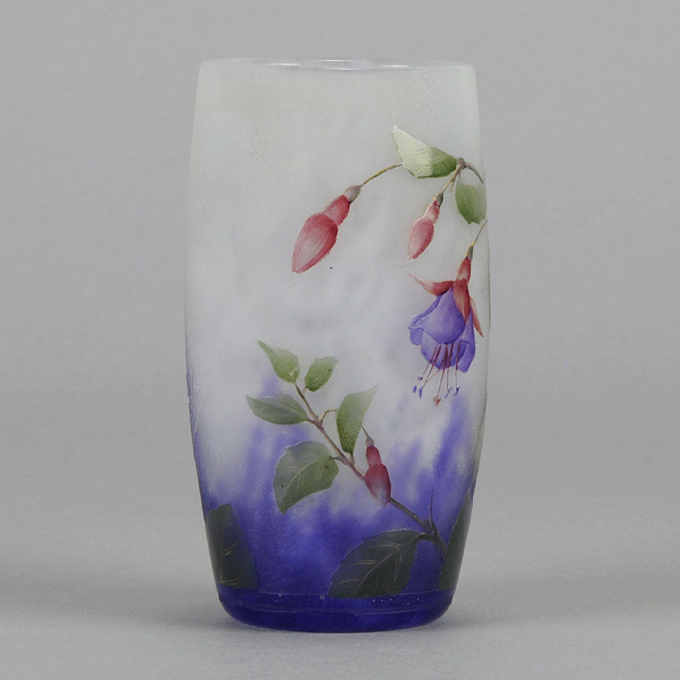 Fuschia Cameo Vase by Daum Freres