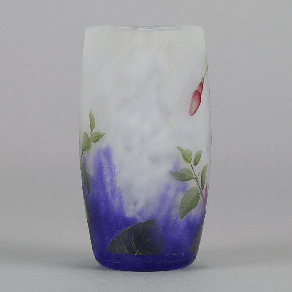 Fuschia Cameo Vase by Daum Freres