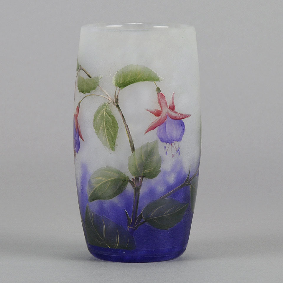 Fuschia Cameo Vase by Daum Freres