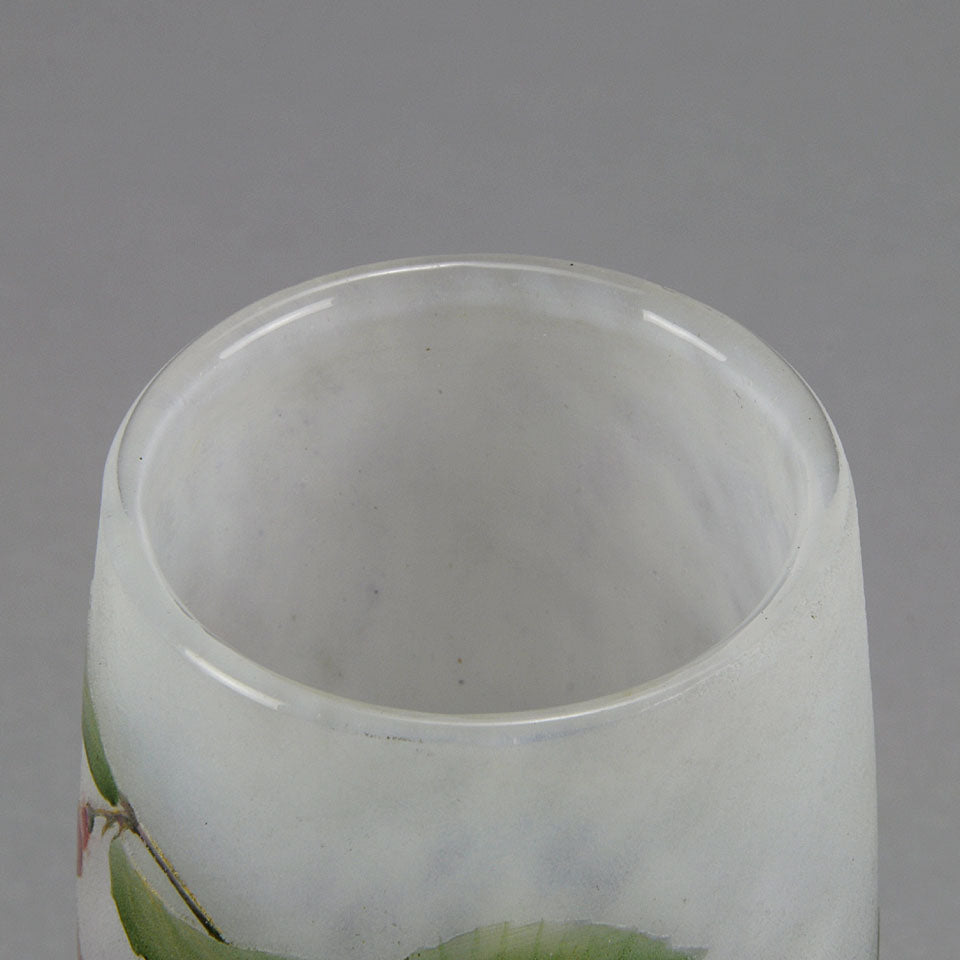 Fuschia Cameo Vase by Daum Freres